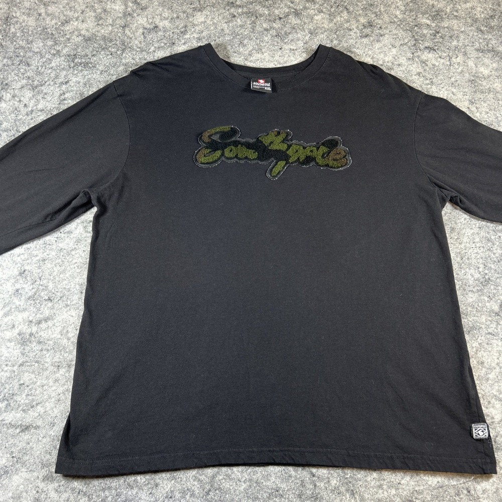 Southpole Long Sleeve Sweatshirt Men's 2X Black Camo 3D Script Logo‎ Cotton Y2K